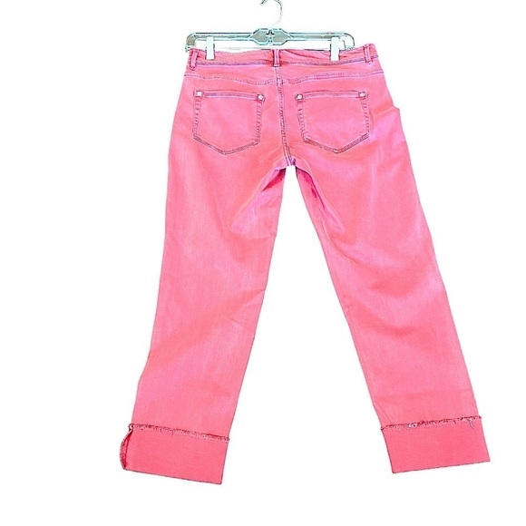 J Jill Cropped Dusty Red Cuffed Jeans - Picture 6 of 7